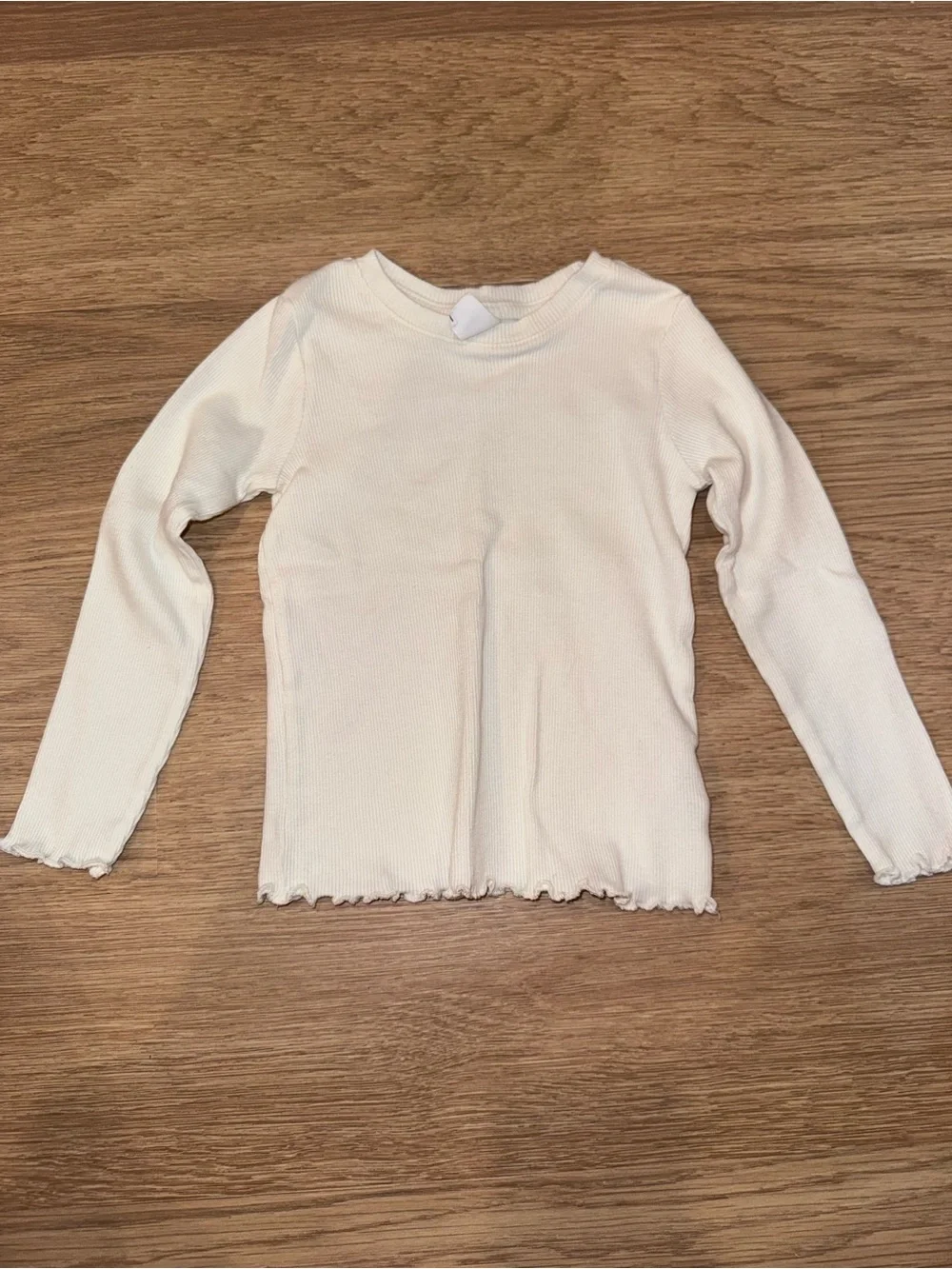 GAP Cream Long-Sleeve Ribbed Top